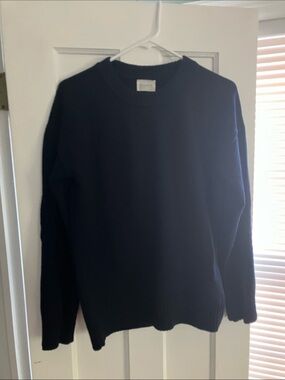 Navygrey Relaxed Wool Sweater